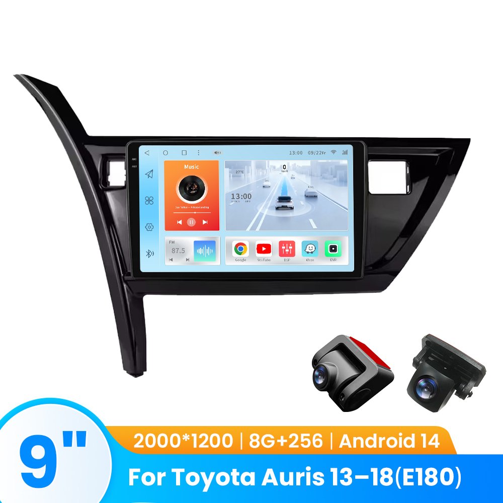 TOPOPFIRES Car Stereo for Toyota Auris 2013–2018 (E180)| | Wireless CarPlay/Android Auto| 8GB+128GB | Dash Camera Support